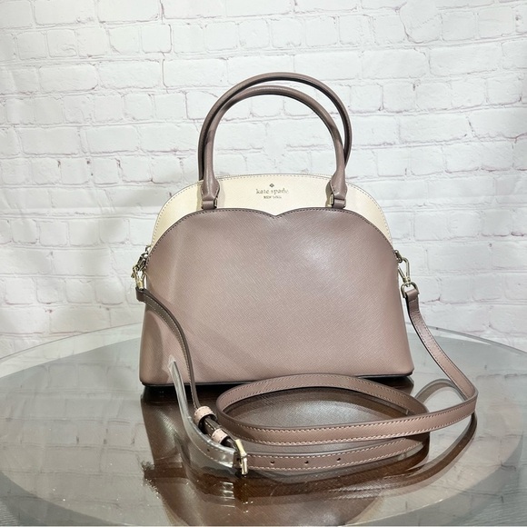 KATE SPADE Payton Medium Dome Satchel in Neutral Colors Nwt Perfect Spring bag - Picture 2 of 16